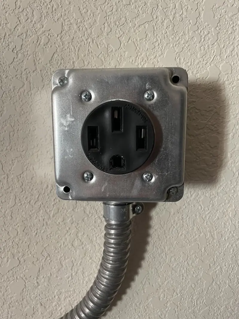 NEMA 14-50 outlet installed for Electrical Panel Upgrade in Cambria